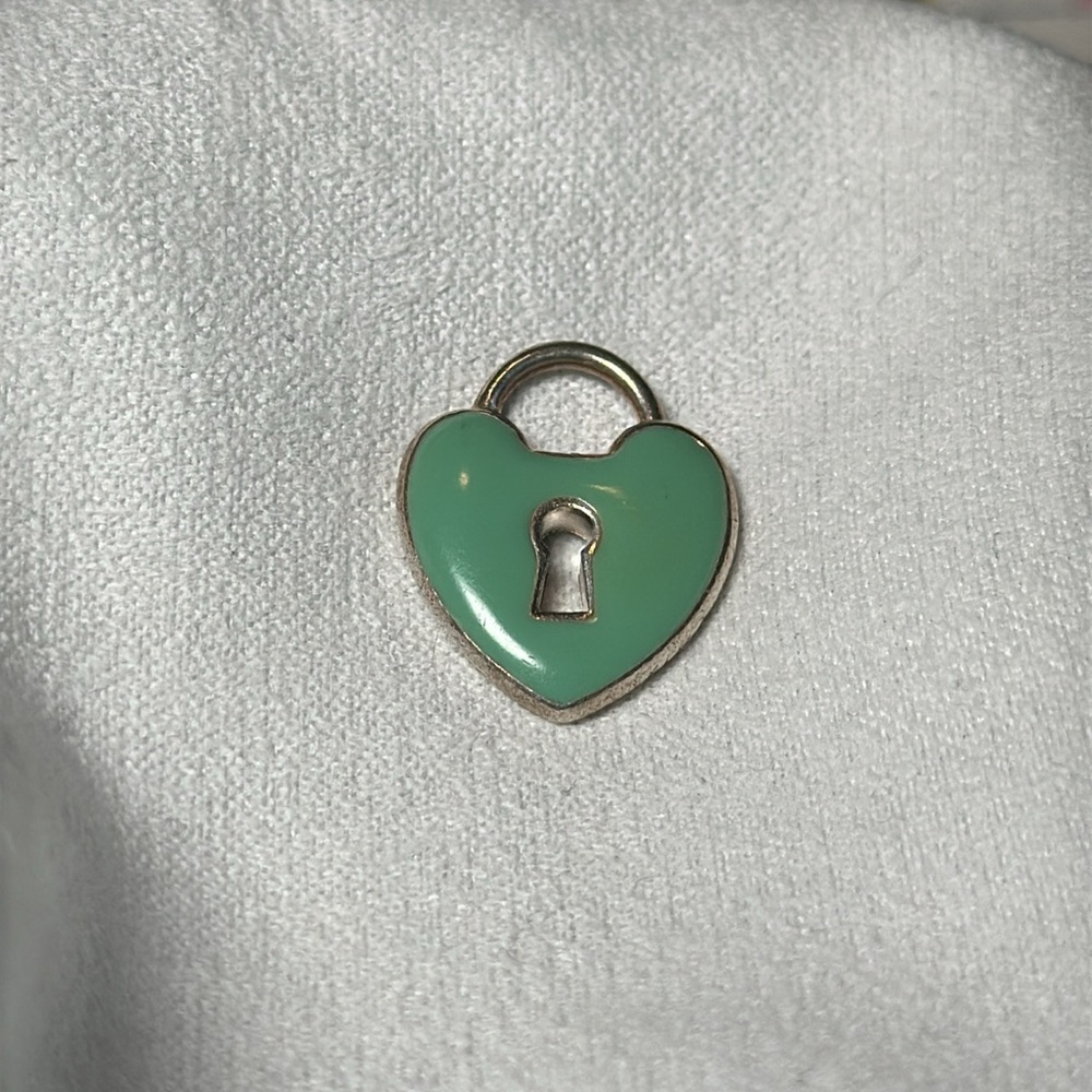 Tiffany & Co. Heart Lock Charm - with Tiffany blue lacquer
